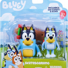 Set 2 figurine - Skateboarding - Bluey and Bandit | Moose Toys