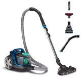 Aspirator fara sac Philips Seria 5000 FC9557/09, PowerCyclone 7, 900W, filtru alergenic H13, cap de aspirare Triactive + LED, perie miniTurbo pentru p