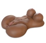 Pipedream Mega Masturbator Trup Femeie Mulatru 52cm, Sani 36DD, Vagin si Anus + Lubrifiant, Curatare &amp; Pudra - Papusa Gonflabila Sex