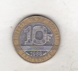 Bnk mnd Franta 10 franci 1988 bimetal, Europa