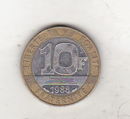 bnk mnd Franta 10 franci 1988 bimetal
