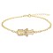 Bratara cu ingeras si nume gravat - argint 925 placat cu aur 24K