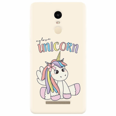Husa silicon pentru Xiaomi Remdi Note 3, My Love Unicorn foto