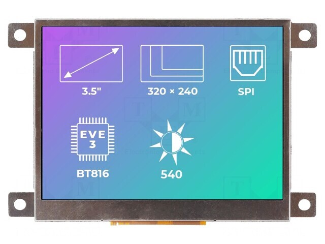 Afișaj TFT 3,5&quot; 320x240 LED 540cd/m2