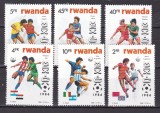 Rwanda 1986 sport fotbal MI 1340-1345 MNH