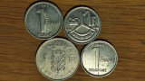 Belgia - set II superb 4 monede diferite 1 franc - variante franceza &amp; flamanda, Europa