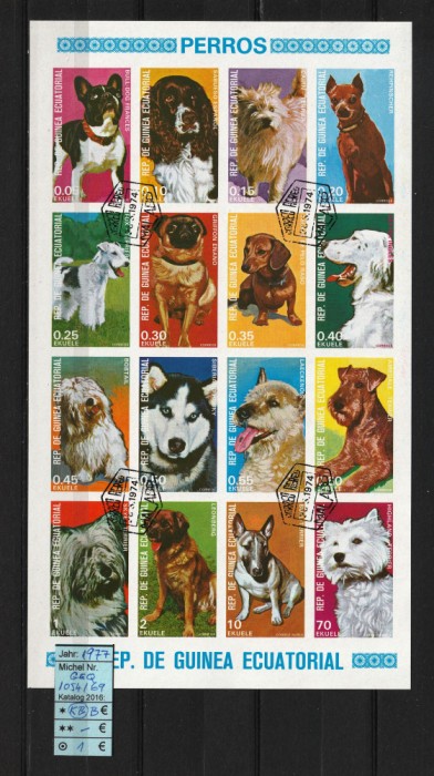 Guineea Ec., 1979 | Rase de c&acirc;ini - Animale domestice | Minisheet NDT. | aph