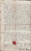 A3082N Contract de schimb de păm&acirc;nturi &icirc;ntre nobili maghiari, 1834, comitatul Solnocul Interior, Transilvania, sigiliu &icirc;n ceară roșie, limba maghiară