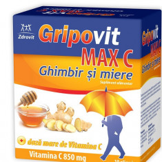 Gripovit max c vitamina c 850mg ghimbir&miere 10dz