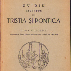 HST C2016 Ovidiu Excerpte din Tristia și Pontica 1929 manual clasa VI liceală