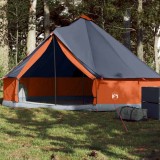 VidaXL Cort de familie Tipi pentru 6 persoane gri impermeabil