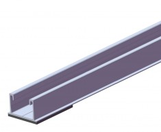 Șină Aluminiu &quot;P&quot; pt montaj panou fotovoltaic 350cm - Acoperis plat
