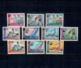 Ajman 1967 - Jocurile Olimpice Tokyo, sport, supratipar valori noi, serie nedantelata neuzata