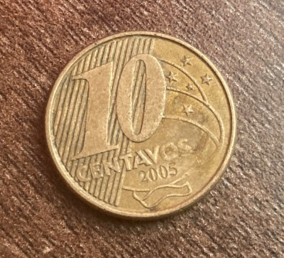 C50 - Moneda foarte veche - Brazilia - 10 centavos - 2005 foto