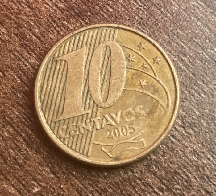 C50 - Moneda foarte veche - Brazilia - 10 centavos - 2005
