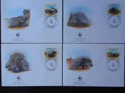 Mali-WWF,FDC fauna-set complet foto