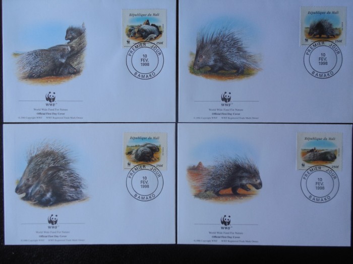 Mali-WWF,FDC fauna-set complet