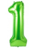 Balon Folie Cifra 1 Verde - 100 cm