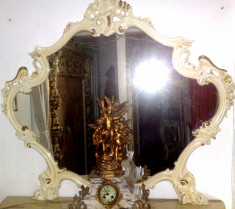oglinda vintage/antic/baroc/venetian/rococo/shabby/Silik,Italia,lemn foto