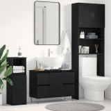 vidaXL Dulap chiuvetă de baie, stejar negru 58x33x60 cm lemn prelucrat
