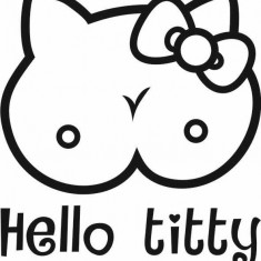Sticker Auto Hello Titty