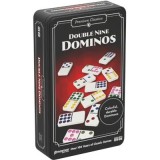Premium Classics - Double Nine Dominoes, Joc Domino Extins 9-9, 55 de piese, in cutie metalica
