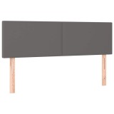 Cumpara ieftin Tablii de pat, gri, 144x5x78/88 cm, piele ecologica