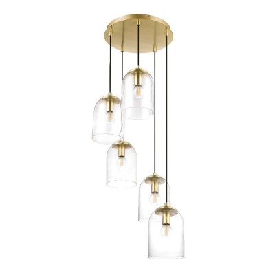 Pendul GoodHome Thestias, auriu, 5 x (E14), IP20 foto