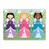 Puzzle din lemn Imbraca Printese, Melissa &amp; Doug