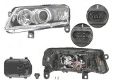 Far Audi A6 (C6), 05.2004-10.2008, fata, Stanga, xenon; cu daytime running light; D2S+P21W+PY21W+W5W; electric; fara unitate control; fara ballast; f