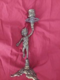 Sfesnic vechi stil Baroc,sfesnic vintage Ingeras/Cupidon 25,5 cm inaltime-origin