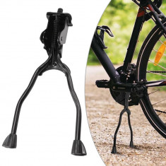 Cric dublu pentru bicicleta, montare centrala, aliaj de aluminiu, picioare antiderapante, negru MultiMark GlobalProd