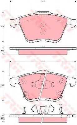 Set placute frana,frana disc MAZDA 6 (GG) (2002 - 2008) TRW GDB3400 foto