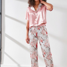 Set pijamale dama, 637BNC1326 - XL, Benicia, Poliester, Roz/Ecru