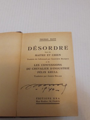 Desordre - Thomas Mann foto