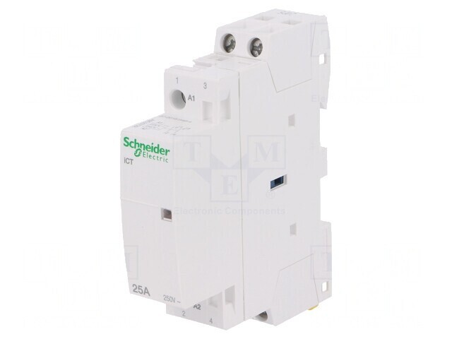 Contactor 2P 25A 230-240VAC NO IP20