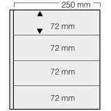 Cumpara ieftin Set 5 folii albe, Garant, cu 8 buzunare de 72 x 250 mm