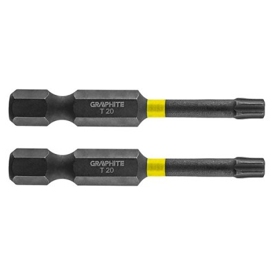 Set biti de impact TX20X50mm 1/4&amp;quot; 2buc. GRAPHITE 56H525 HardWork ToolsRange foto