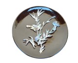 FARFURIOARA VINTAGE DECORATIVA DIN LEMN EXOTIC CU INTARSII DE SIDEF