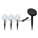 Cumpara ieftin Lampi solare gradina cu LED, 3 buc., tarusi &amp; panouri solare