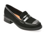 Mocasini EPICA negri, K354, din piele intoarsa