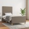 Gossi cadru de pat cu tablie, gri taupe, 90x200 cm, textil