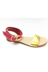 Sandale de dama din piele Golden Red