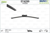 Stergator luneta Valeo Silencio Rear 574299, Cauciuc+Grafit, Auto Cupra/Seat/Skoda/VW Arona/Ateca/Fabia II/Golf VII