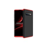 Husa Samsung Galaxy S10 Plus GKK 360, Protectie Completa, Negru/Rosu, Slim, Policarbonat, Anti-soc