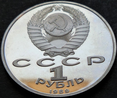 Moneda PROOF 1 RUBLA - URSS (RUSIA), anul 1989 * Cod 4621 B = Hakimzade Niyazi foto