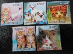 Sao Tome si Principe-Fauna ,pisici-serie completa ,MNH foto