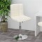 vidaXL Scaun de bar pivotant, crem, material textil 334201