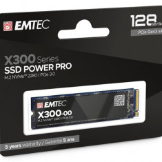 SSD EMTEC X300 POWER PRO, 128GB, M.2 2280, PCIe Gen3 x4