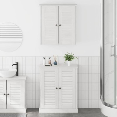vidaXL Set de mobilier pentru baie cu ușă 2 pcs Maro 67.5 x 34 x 80 cm 3328540 foto